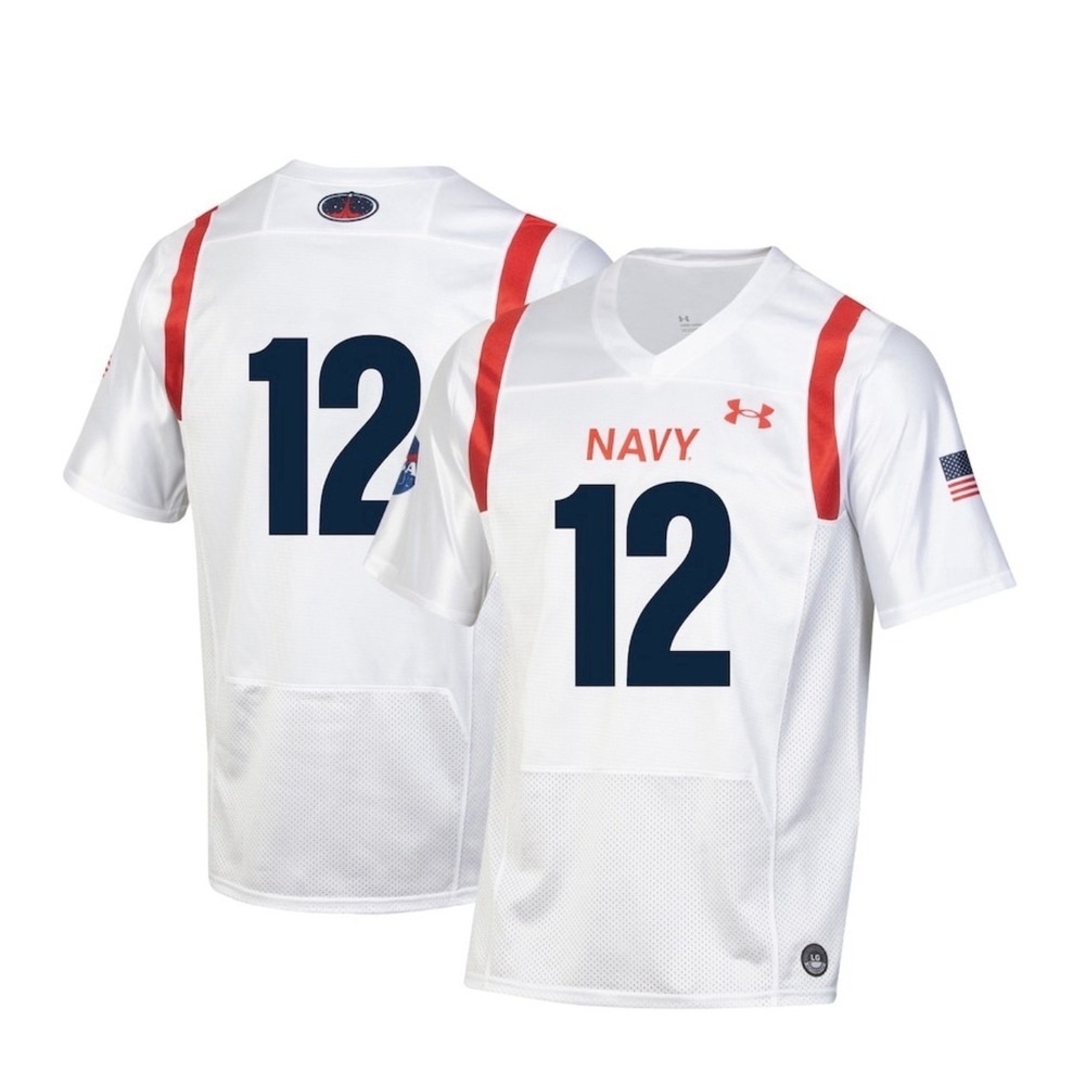Men's‎ Under Armour White Navy Midshipmen 2022 Special Games Replica Jersey Sz L
